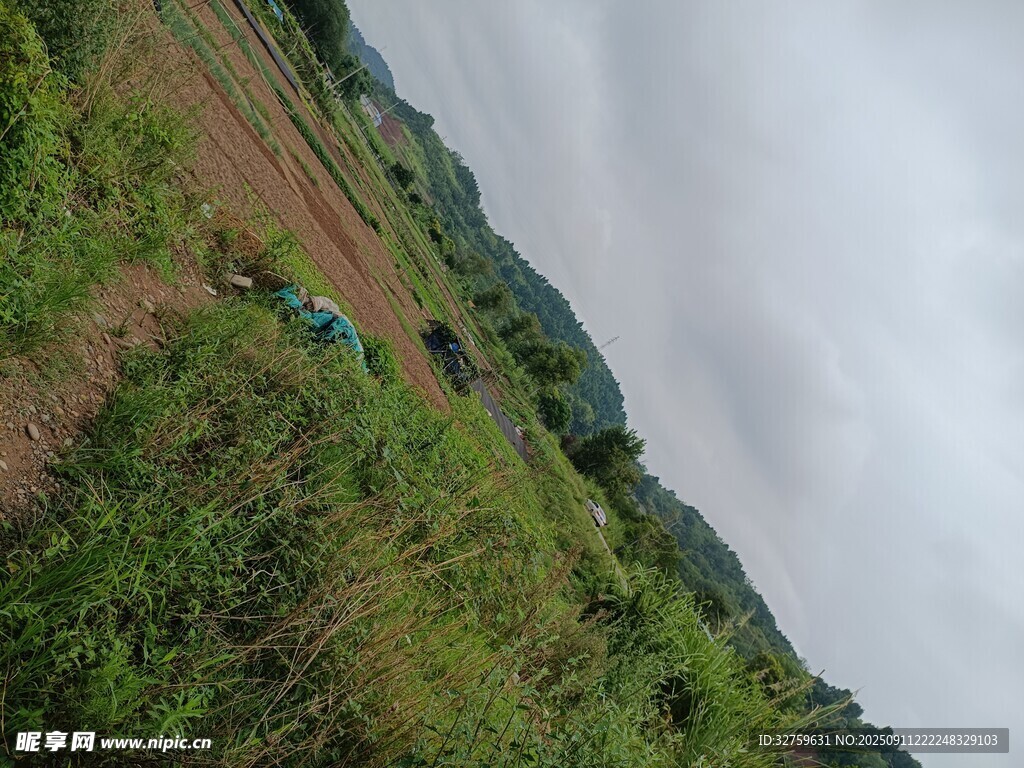 俯瞰綠意盎然的鄉(xiāng)村田野