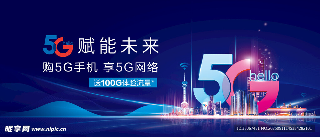 5G賦能未來(lái)科技盛會(huì)背景