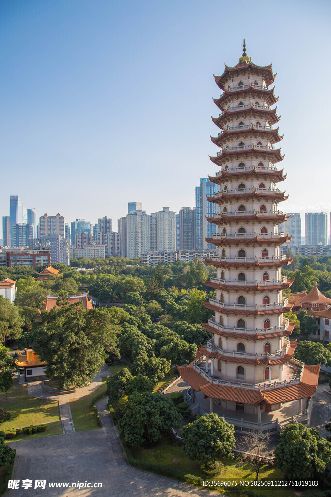 福州西禪寺遠(yuǎn)景