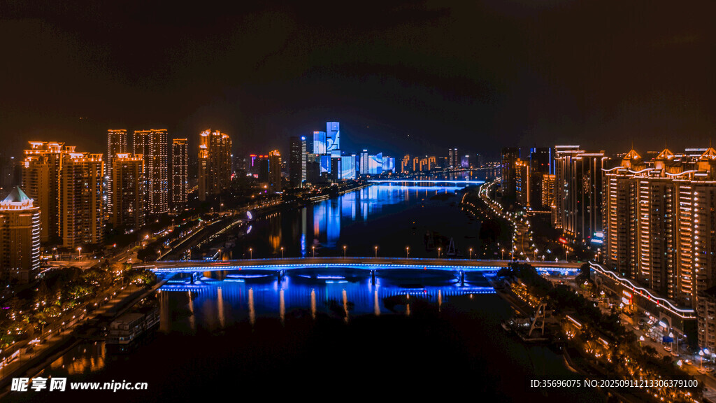 福州閩江夜景航拍