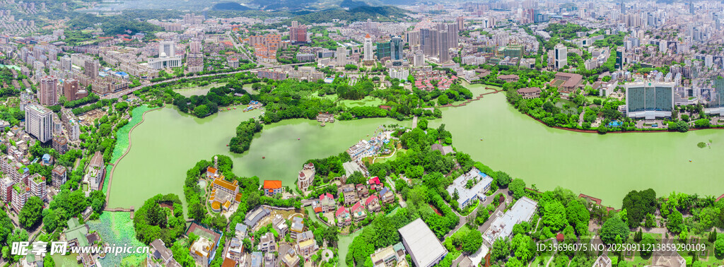 福州西湖公園航拍