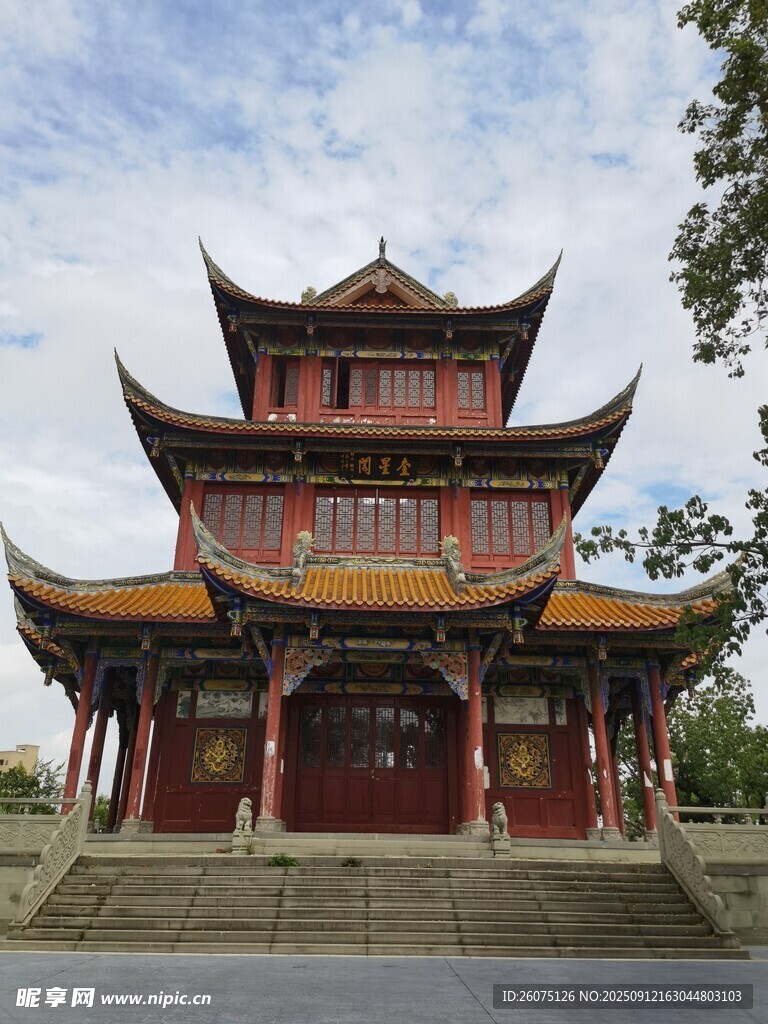 中式古建筑廟宇景觀