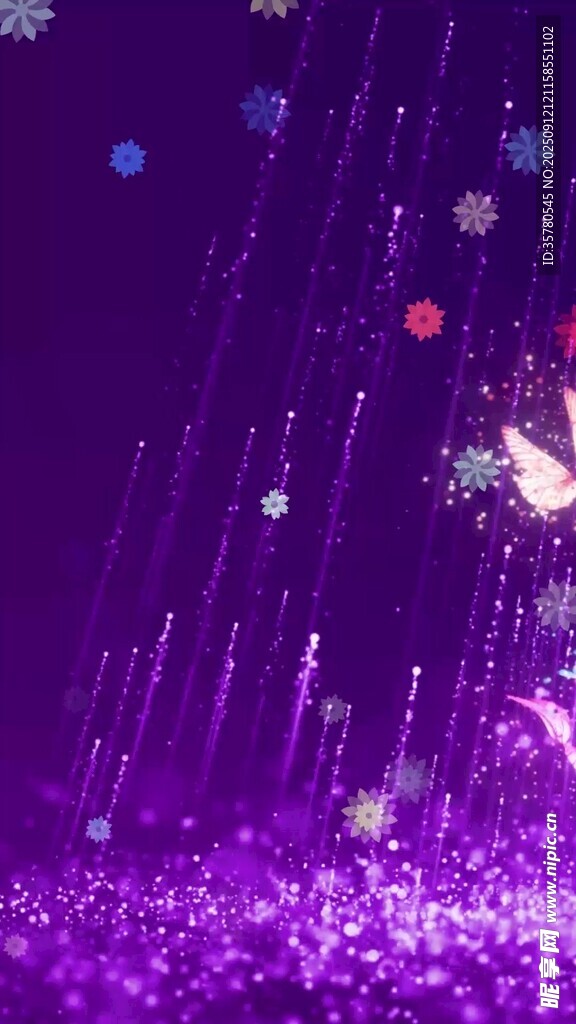 夢幻紫色粒子星空背景