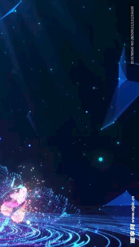 夢幻星空下的炫彩能量爆發(fā)
