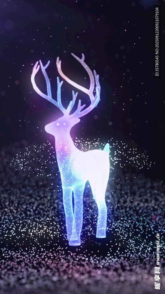 發(fā)光鹿形裝飾夢(mèng)幻氛圍