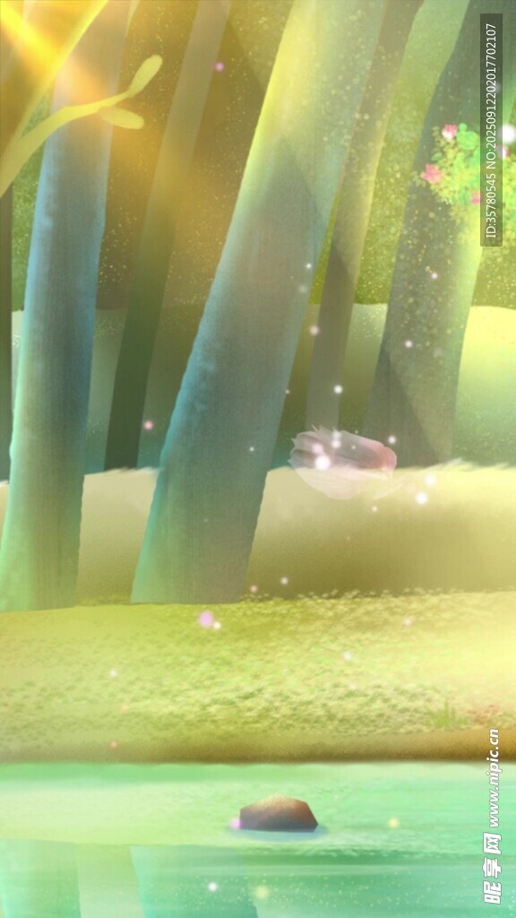 夢幻森林湖畔美景
