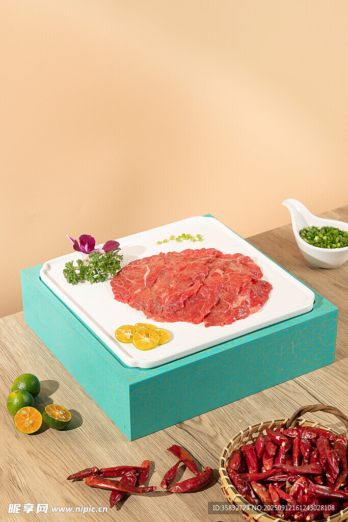 新鮮牛肉火鍋食材拼盤