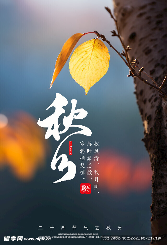 秋分海報 秋分節(jié)氣 秋分微信 