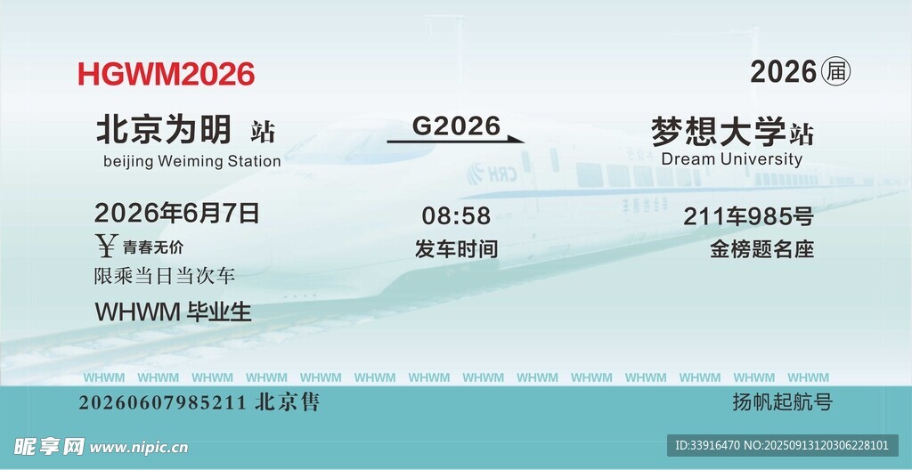 高中火車票畢業(yè)火車票
