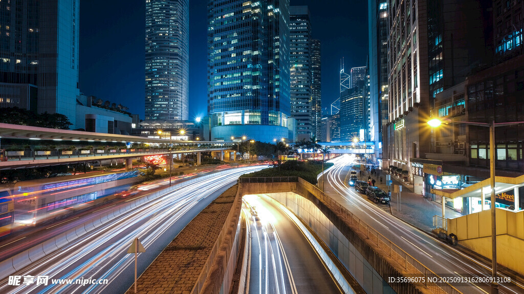 城市夜景車流光影之美