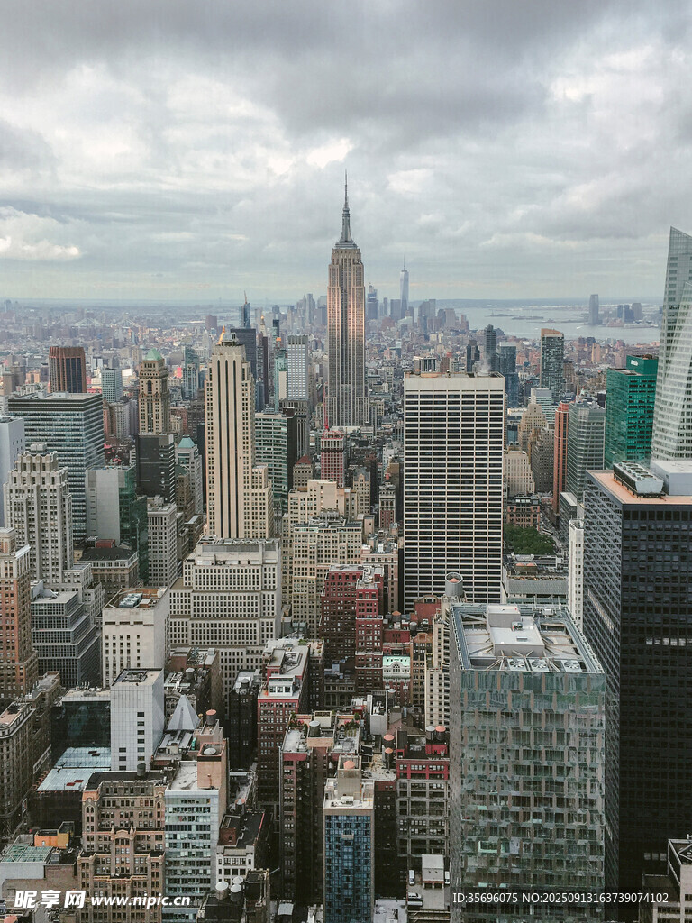 紐約城市天際線俯瞰景觀