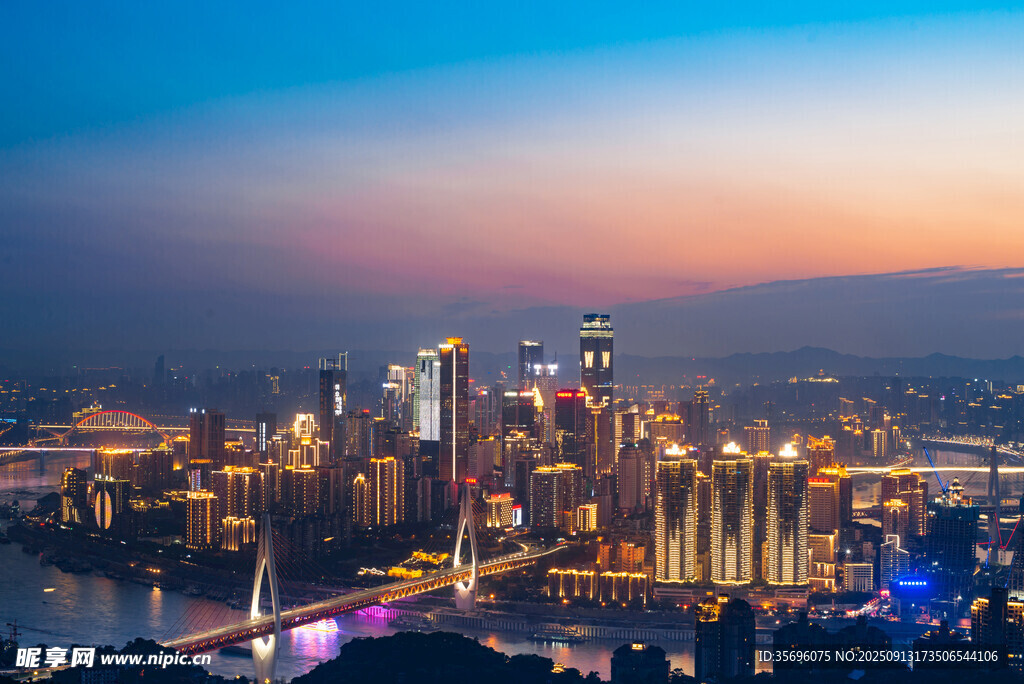 重慶璀璨夜景城市風(fēng)光