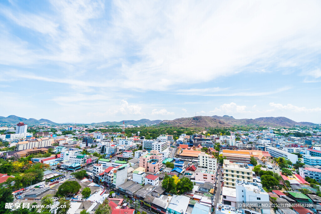 多彩城市俯瞰美景