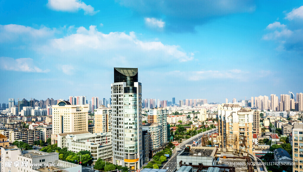 城市天際線俯瞰景觀