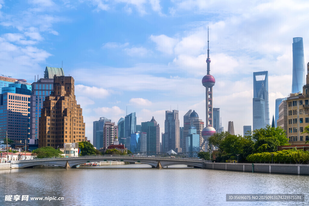 上海外灘城市天際線景觀