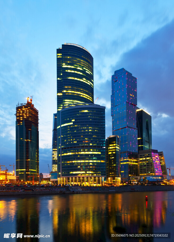 莫斯科璀璨都市夜景