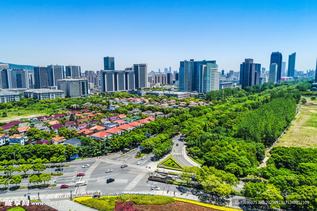 城市綠意與高樓景觀