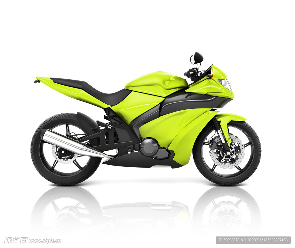 亮黃色動感摩托車