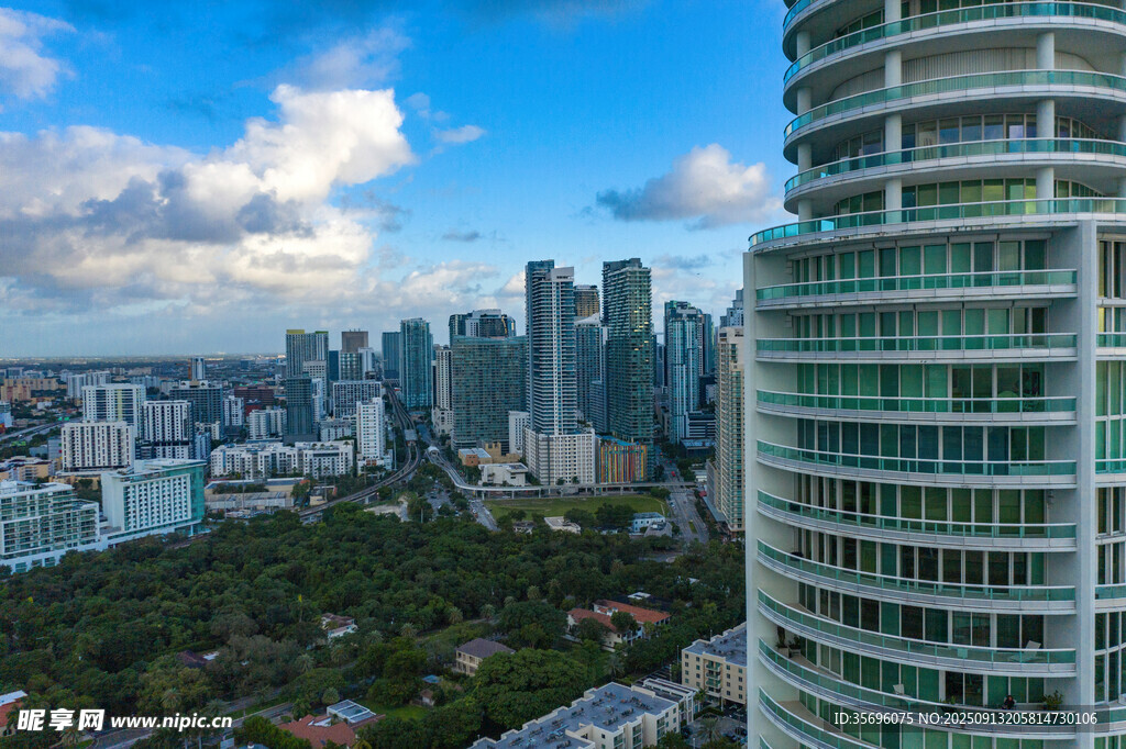 城市高樓景觀俯瞰圖