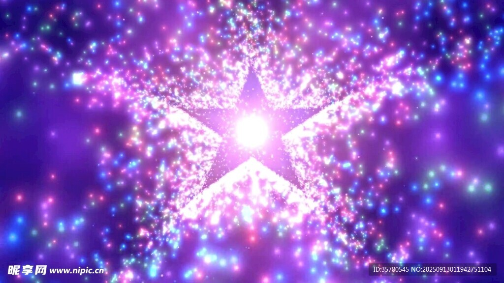 夢幻炫彩星芒背景圖