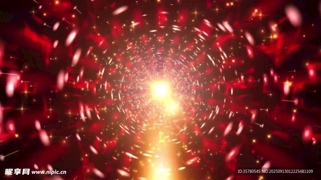 紅色璀璨粒子光效背景