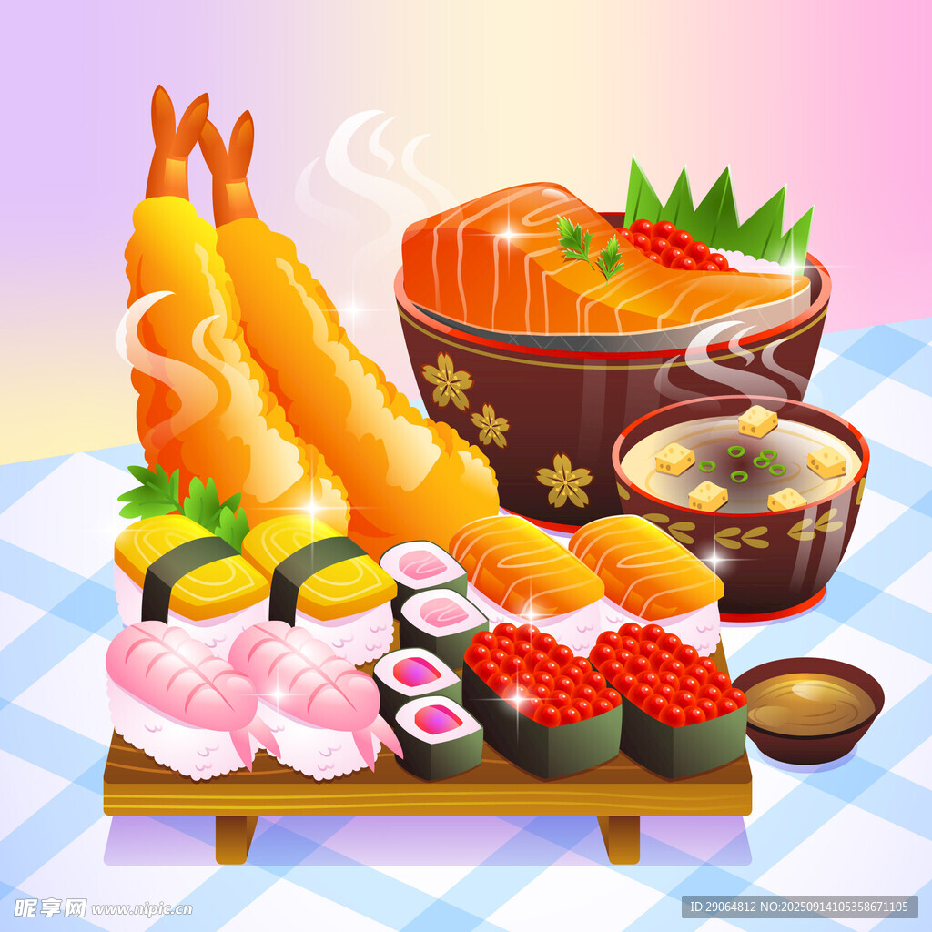 日式料理插圖