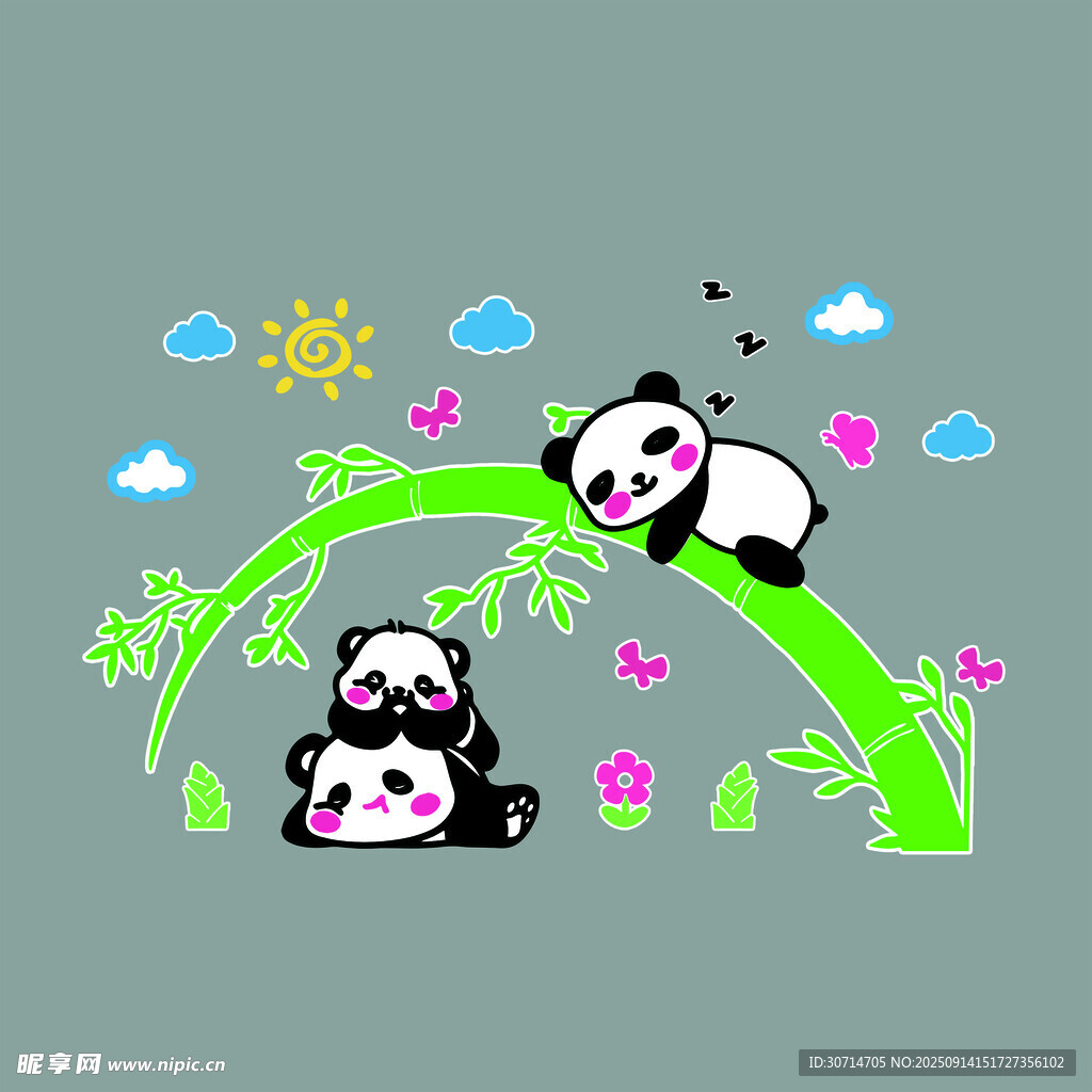 卡通熊貓
