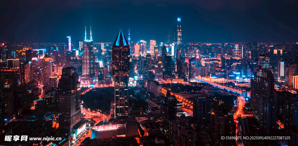 璀璨都市夜景俯瞰