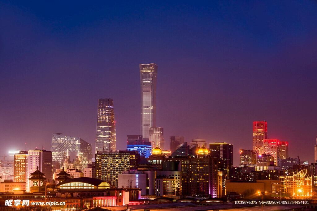 北京城市璀璨夜景
