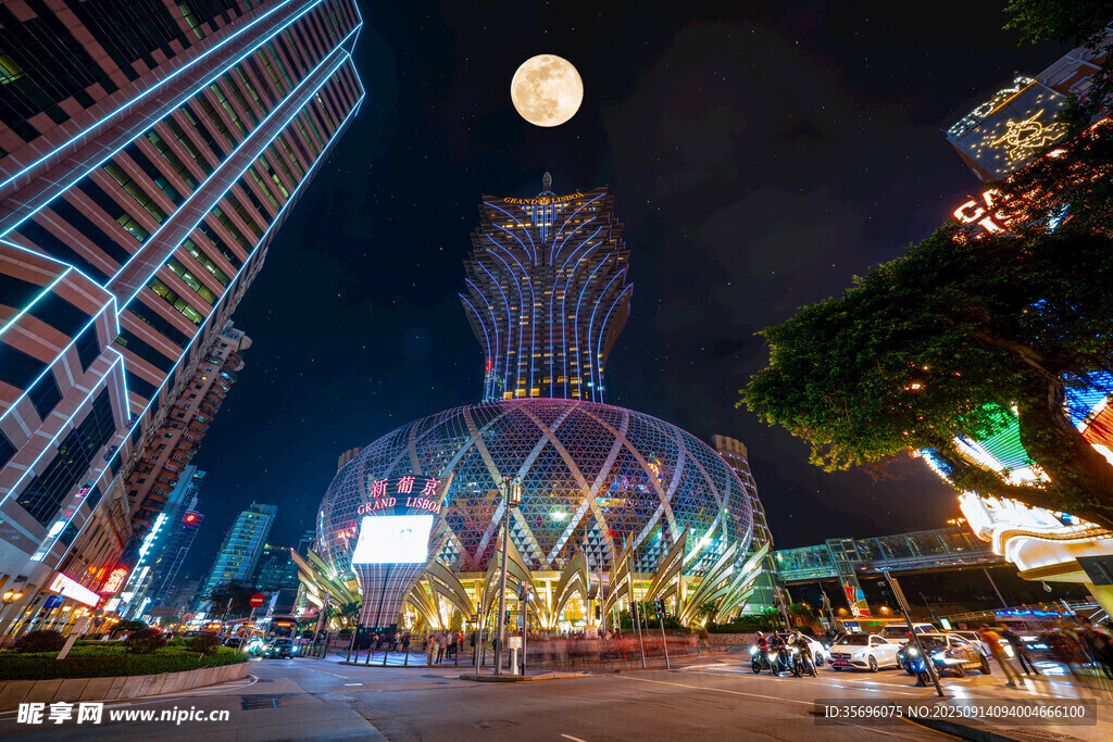 澳門夜景璀璨燈光秀