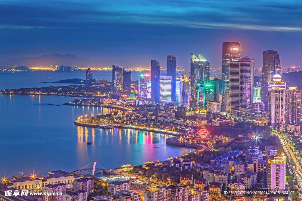 璀璨都市夜景海濱風(fēng)光