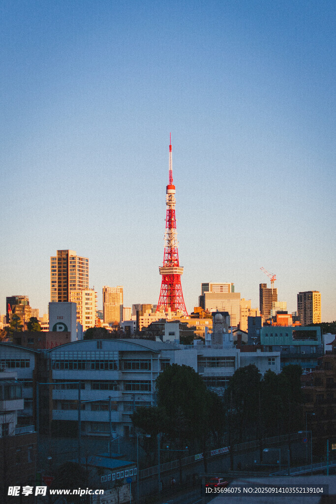 東京城市天際線與塔景