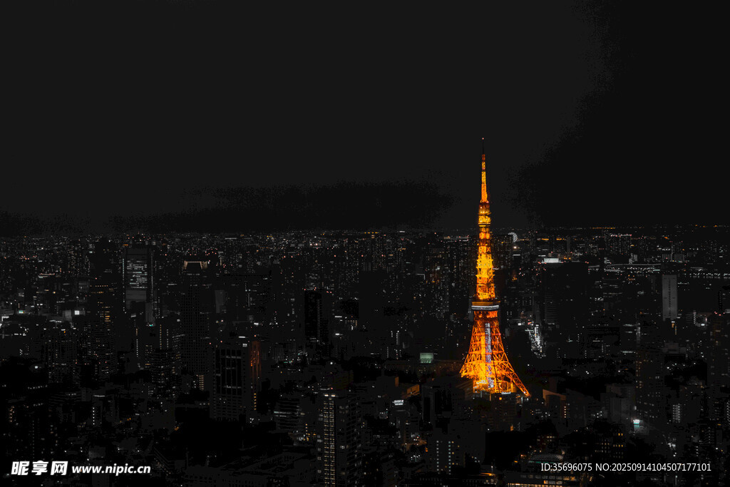 東京塔夜景璀璨
