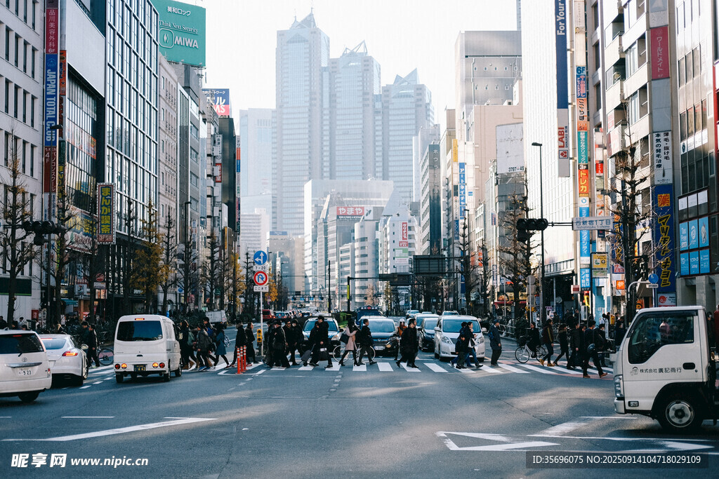 繁華都市街道景象