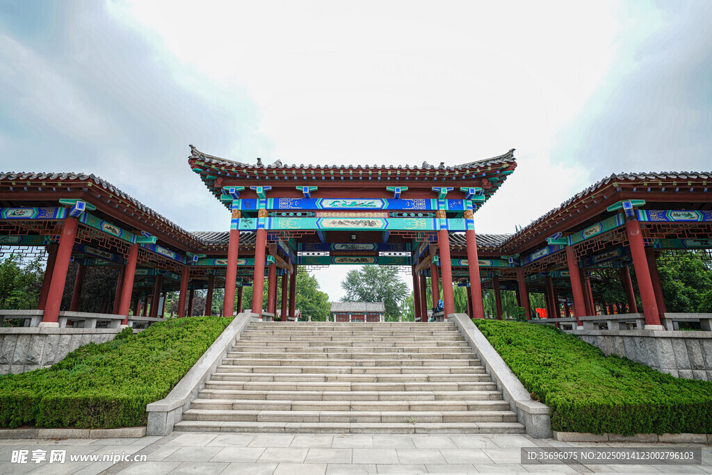 中式古典亭廊建筑景觀