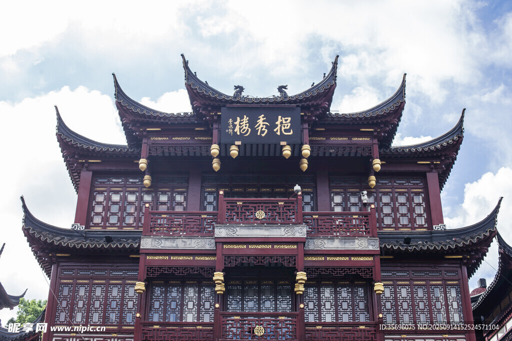 豫園建筑挹秀樓旅游
