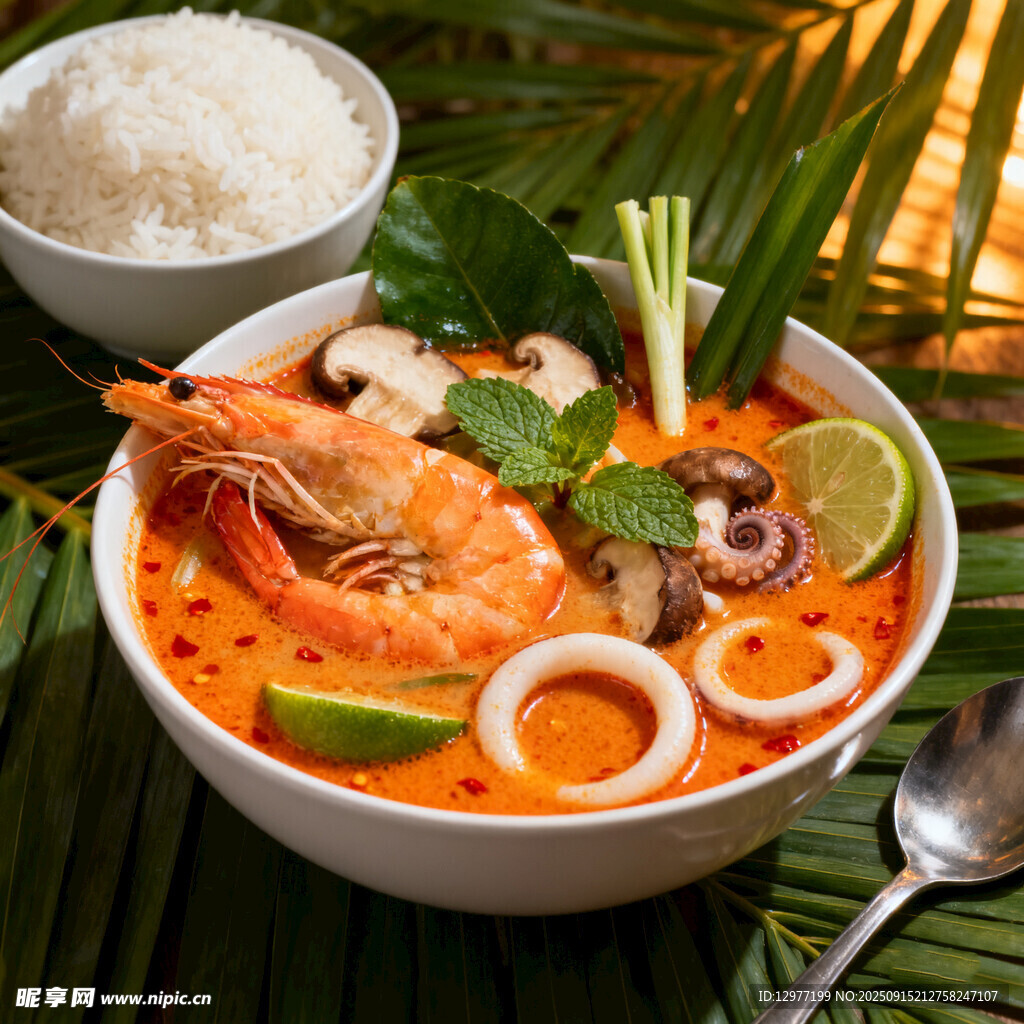 泰式海鮮冬陰功湯美食