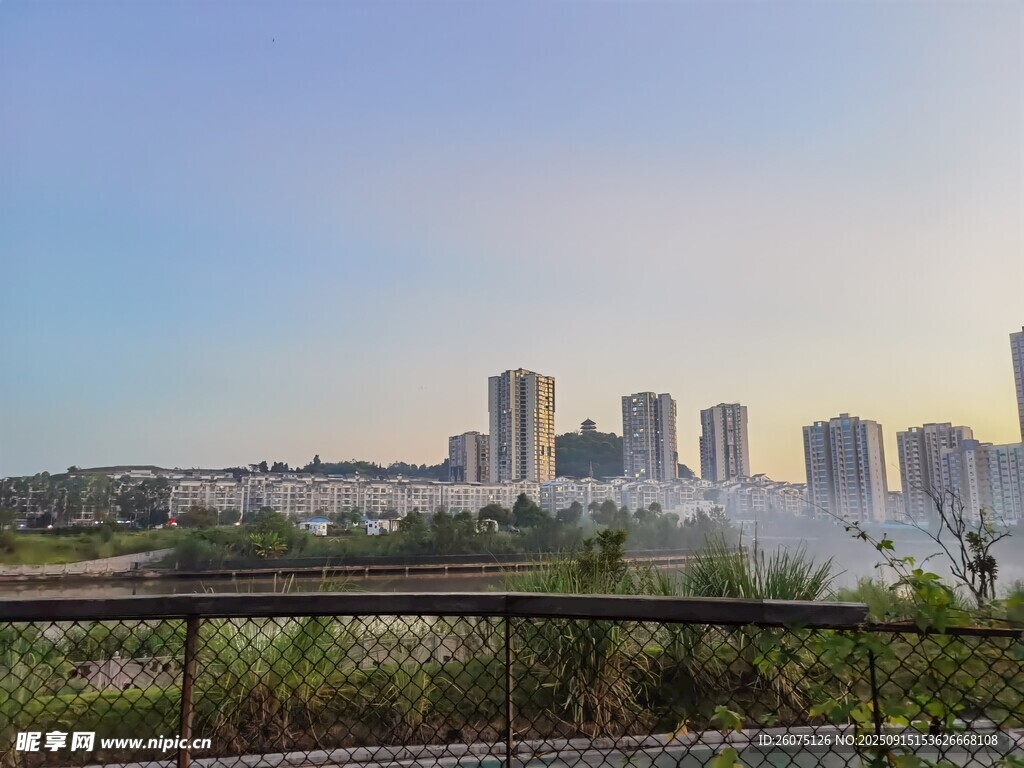 城市遠(yuǎn)景與綠植景觀
