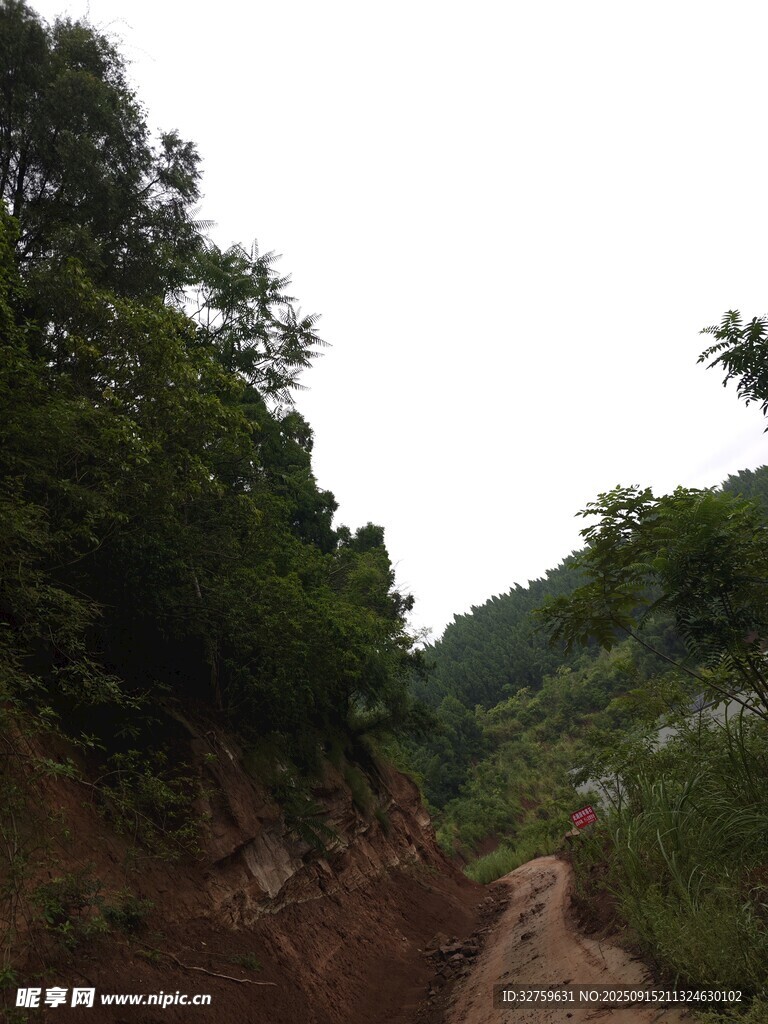 山間泥濘小道 
