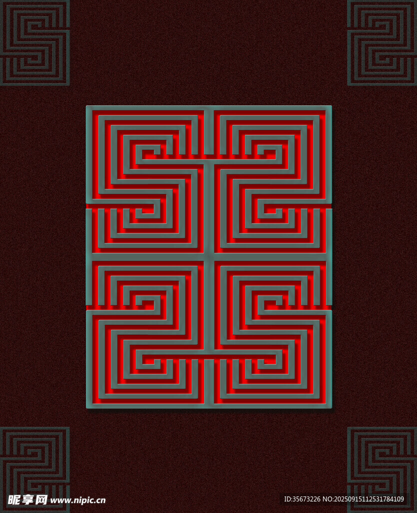 中式幾何圖案紋理設計
