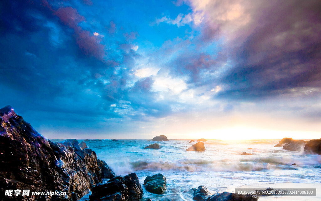 海邊日出美景