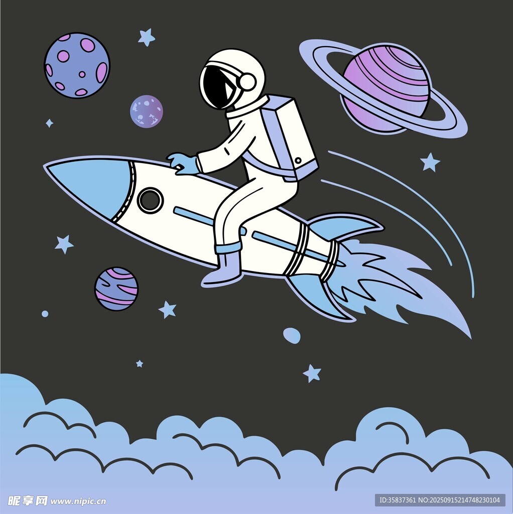 宇航員太空插圖