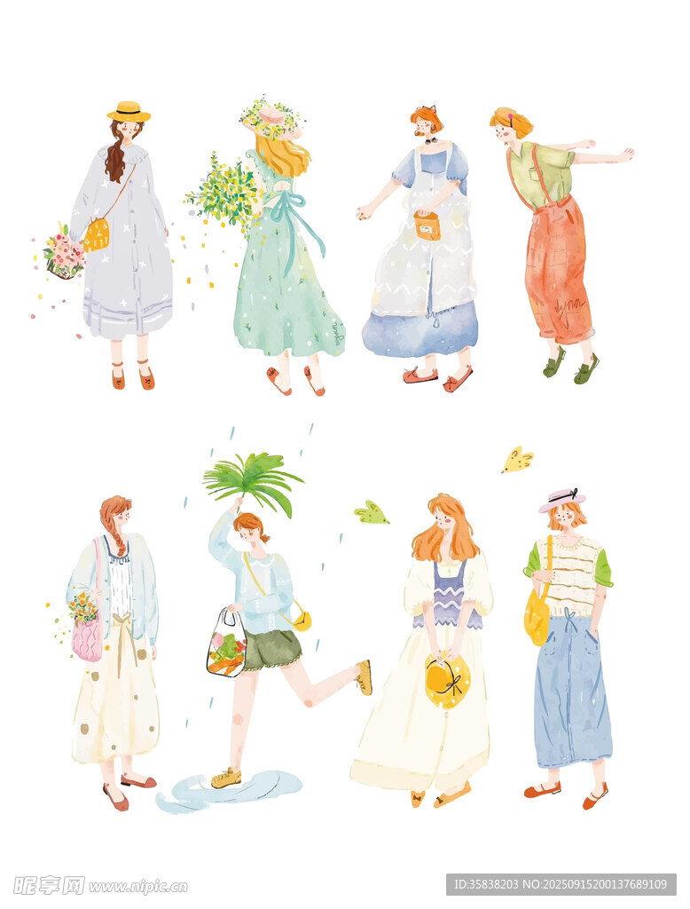 少女插圖