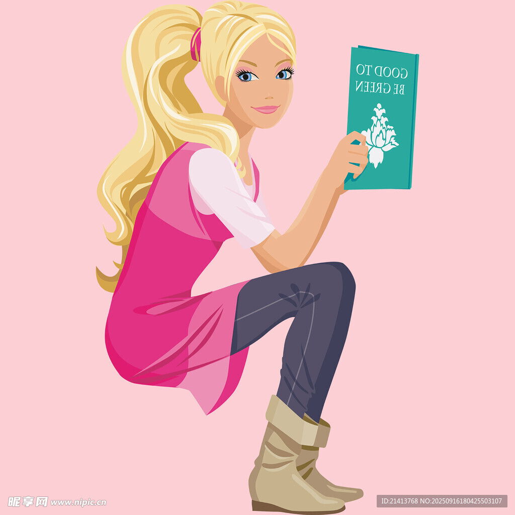 金發(fā)女孩書本