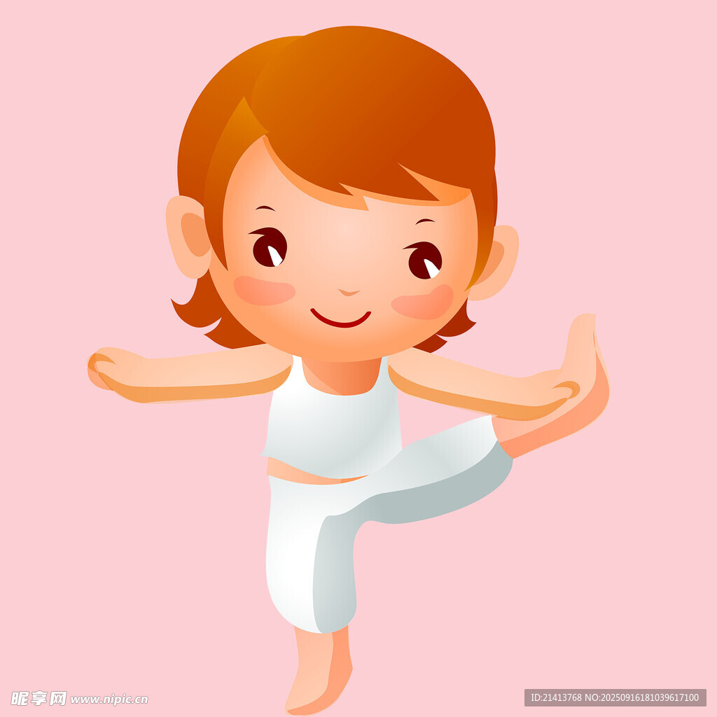 女孩瑜伽