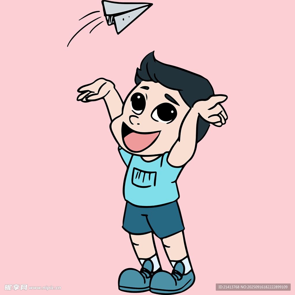 小男孩紙飛機(jī)