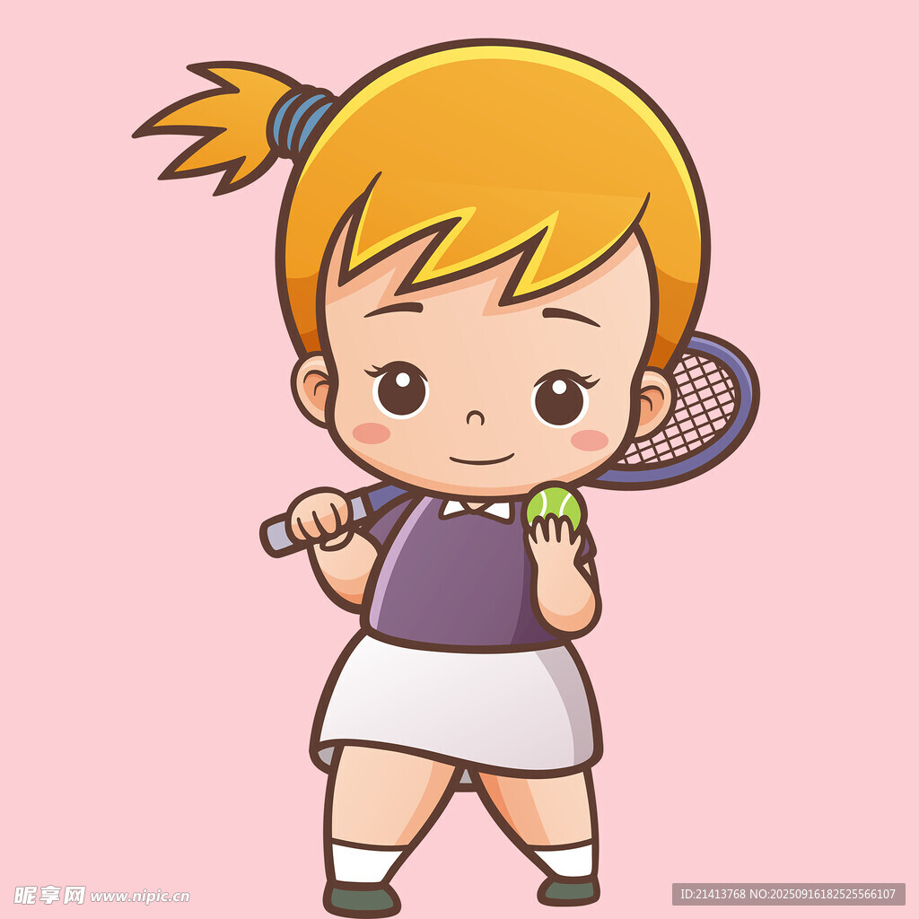 小女孩網(wǎng)球