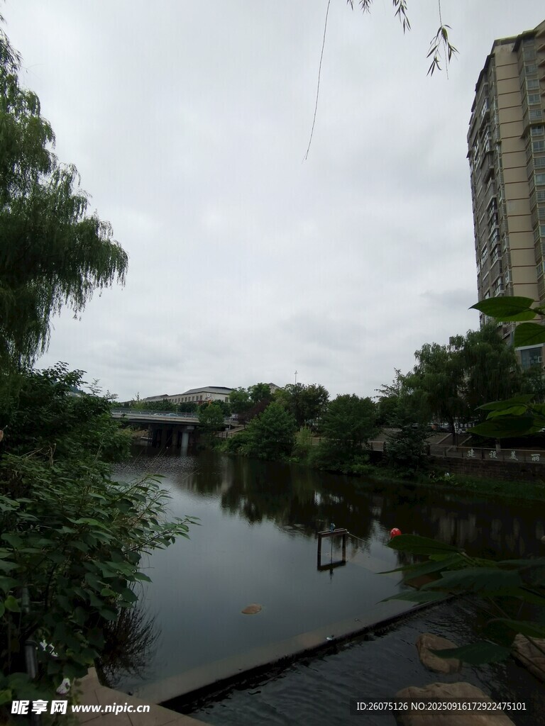 城市河畔風(fēng)景