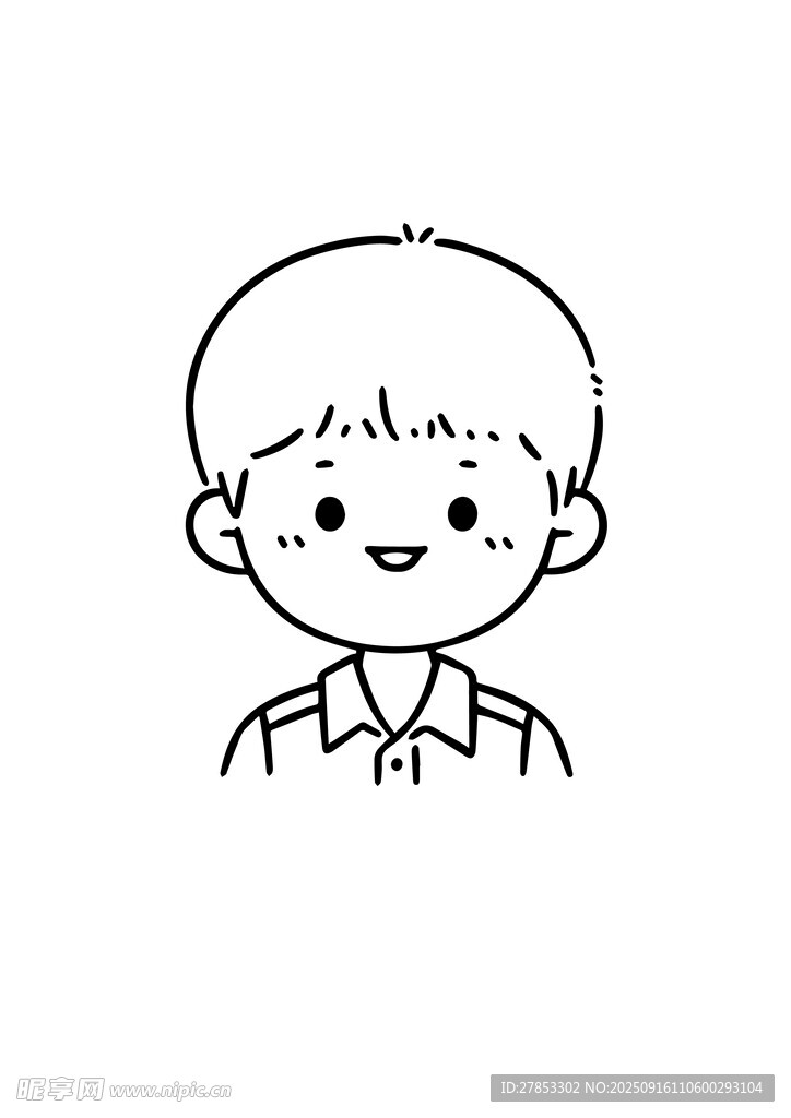 可愛(ài)小男孩簡(jiǎn)筆畫(huà)頭像