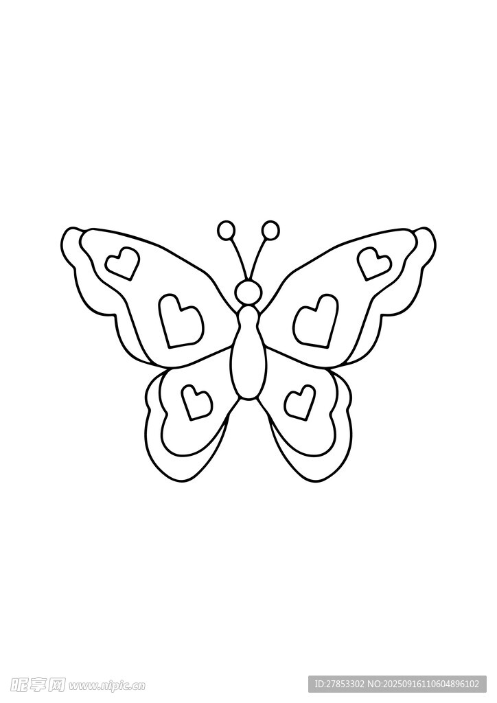 簡(jiǎn)約線條蝴蝶圖案設(shè)計(jì)
